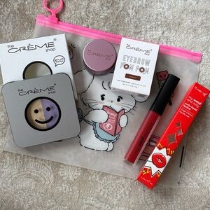 Brand New The Creme Shop Highlighter Duo Matte Liquid Lipstick Eyebrow Pomade